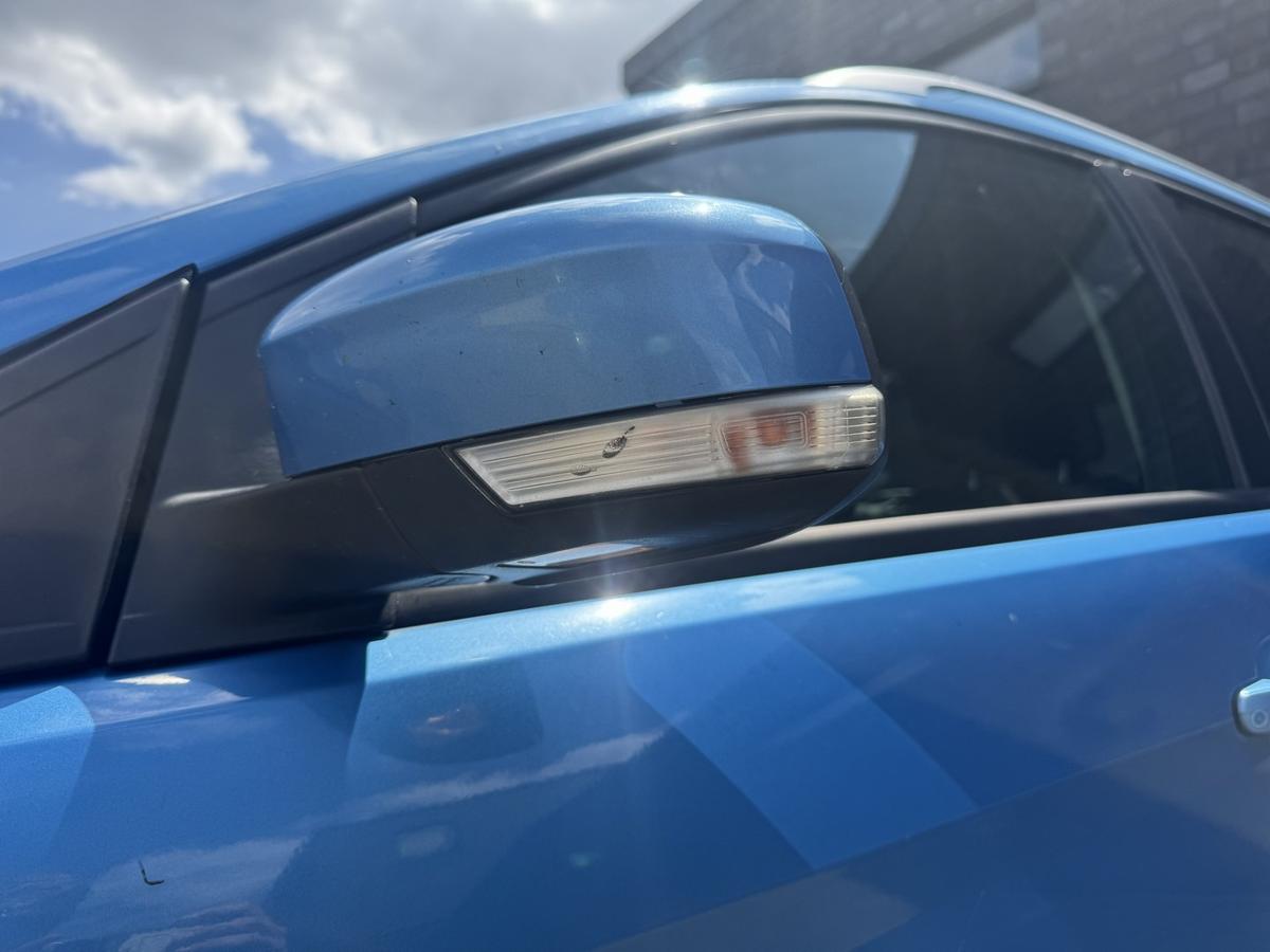 Ford Focus 2 DA3 original Au&szlig;enspiegel links elektrisch anklappbar Vision Blau Bj.2008